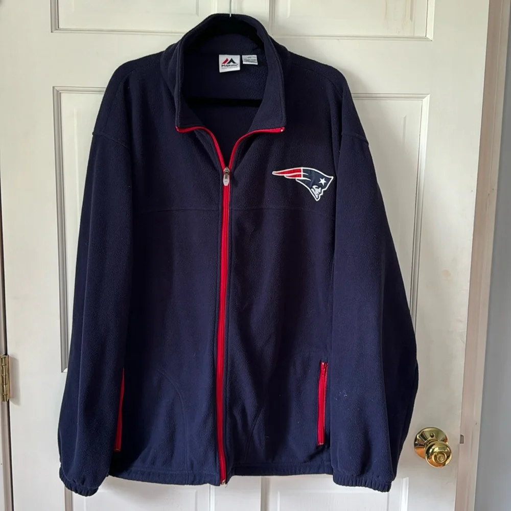 Patriots Full Zip Fleece Jacket. 2XL. Preloved - Picture 1 of 7